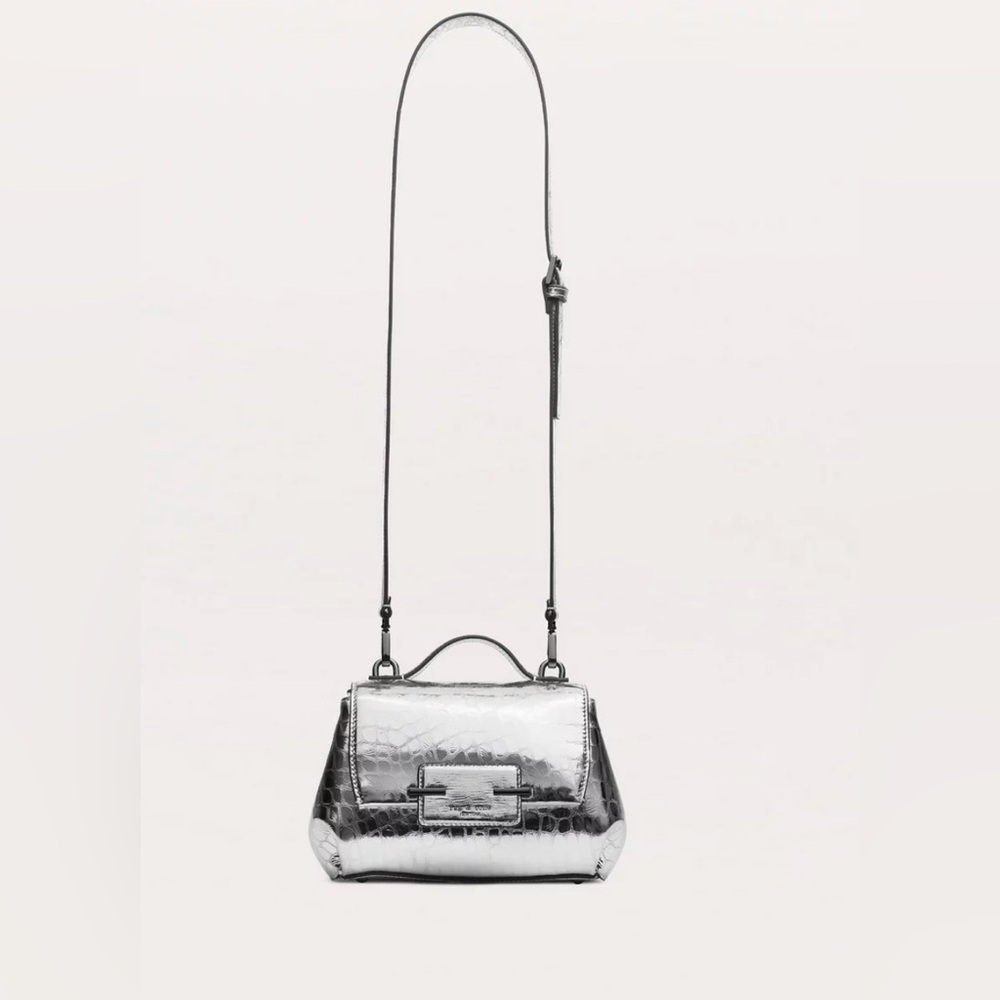 Realm Embossed Metallic Leather Crossbody Bag NWOT